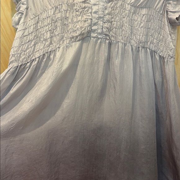 Lucca Babydoll Top 100% Silk Fairycore Purple Ombré Size Medium - Picture 2 of 5